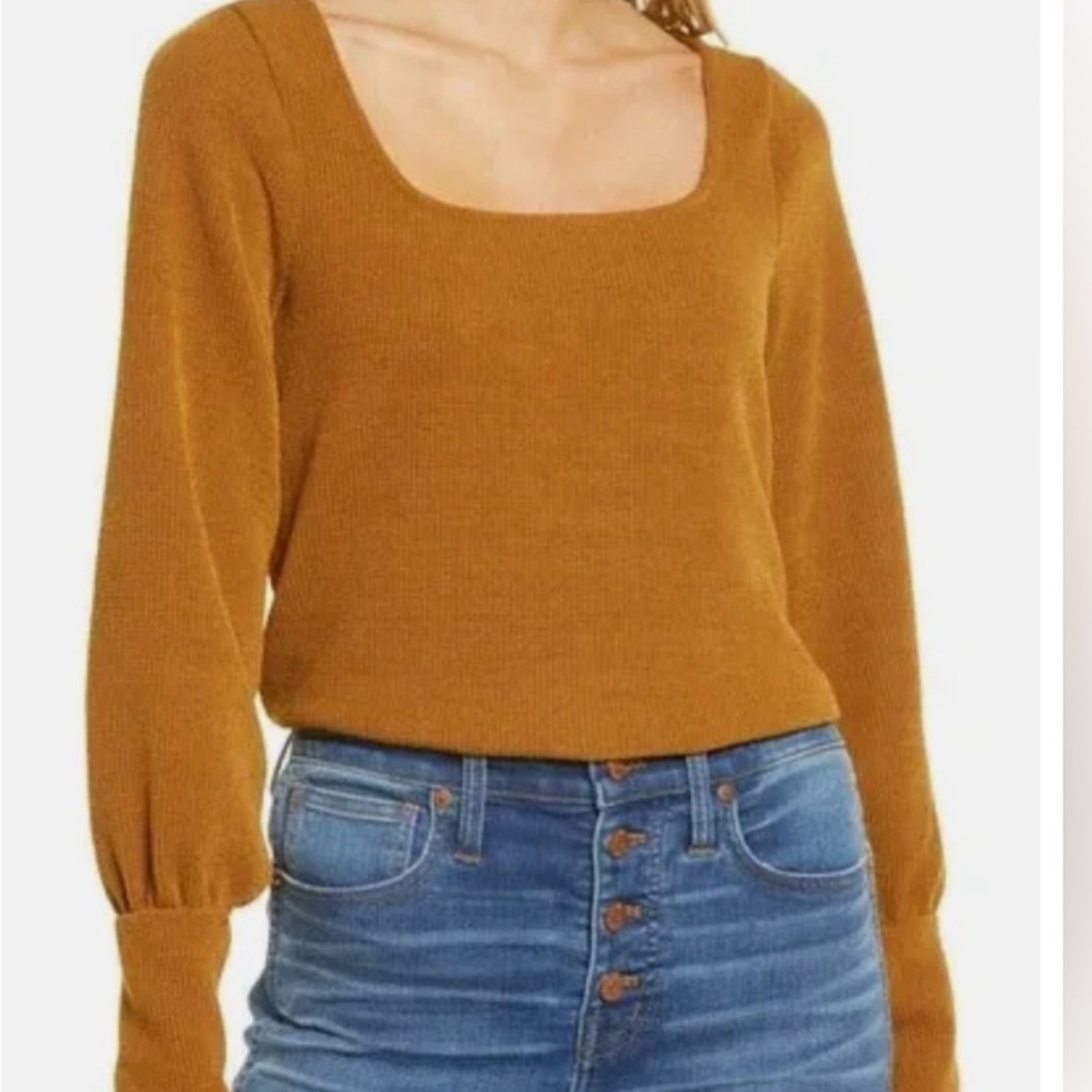 Madewell Ottoman Square Neck Top